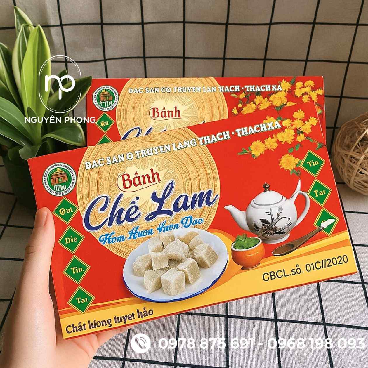 in hộp giấy dựng chè lam